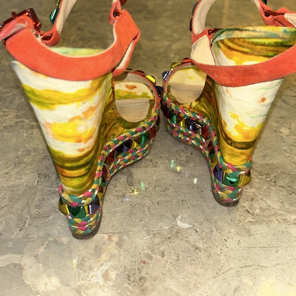 Christian Louboutin Wedge Sz 37 - Picture 6 of 7